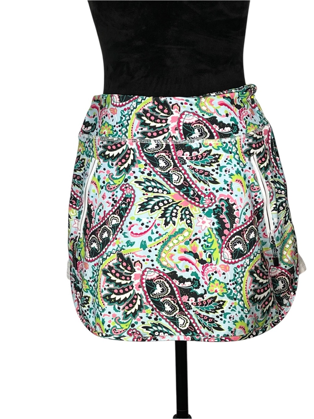 Jack Smith Skort Skirt Paisley Multicolor Built In Shorts Tennis Golf Size Small